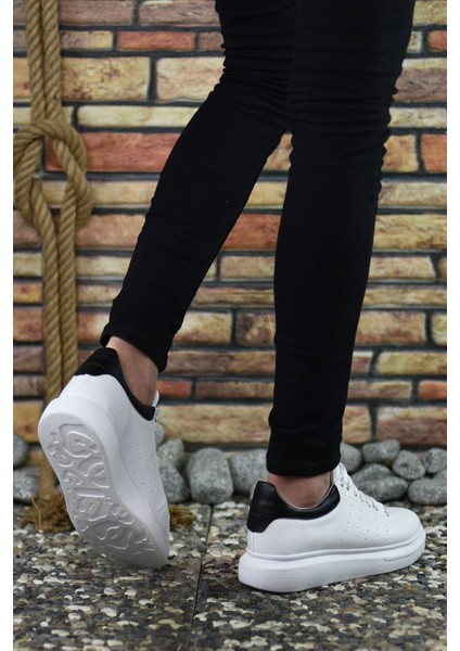 Beyaz Siyah Erkek Sneaker