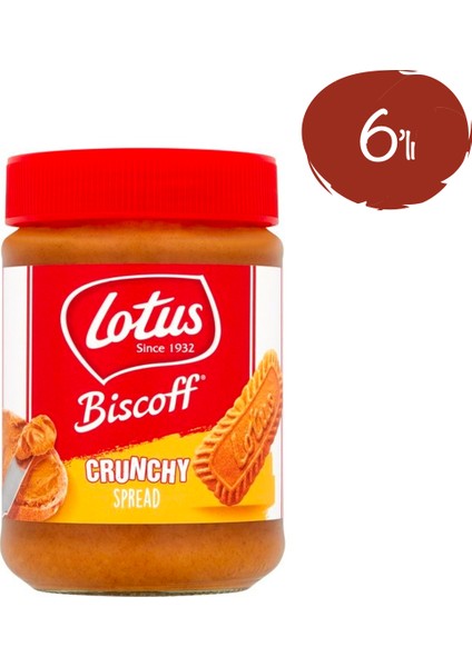 Biscoff Crunchy Sürülebilir Çıtır Karamelize Bisküvi Ezmesi 380 gr - 6 Paket