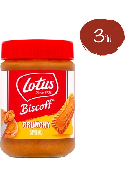 Biscoff Crunchy Sürülebilir Çıtır Karamelize Bisküvi Ezmesi 380 gr - 3 Paket