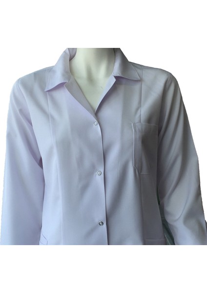 Tesettür Boy Beyaz Doktor Önlüğü modelleri