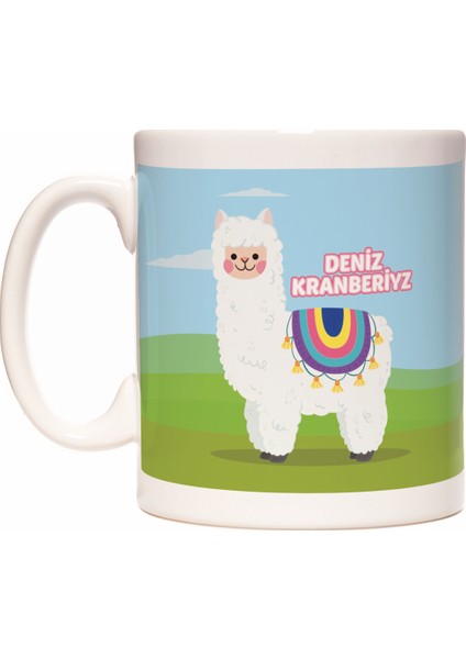 Lama Tasarım Isme Kişiye Özel Isim Yazılabilir Kupa Bardak