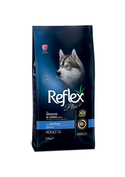 Somonlu Büyük ve Orta Irk Köpek Maması 15 kg + Reflex Jerky