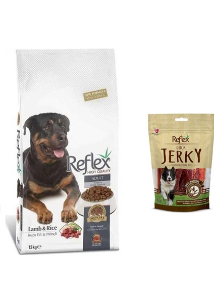 Kuzulu Yetişkin Köpek Maması 15 kg + Reflex Jerky fiyatları