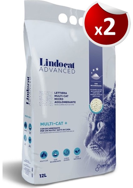 Lindo Cat Kokusuz Topaklaşan Bentonit Kedi Kumu 12 Lt x 2 Adet