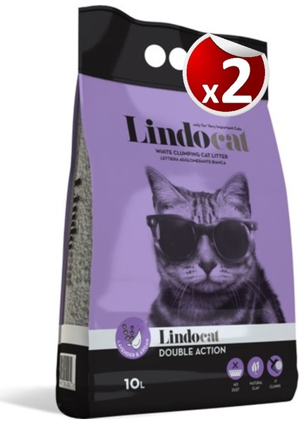 Hijyenik Topaklaşan Lavantalı Ince Taneli Kedi Kumu 10 lt x 2 Adet