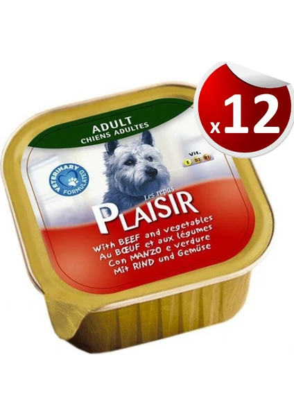 Beef Biftek Etli Parçalı ve Soslu Köpek Konservesi 150 gr x 12 Adet