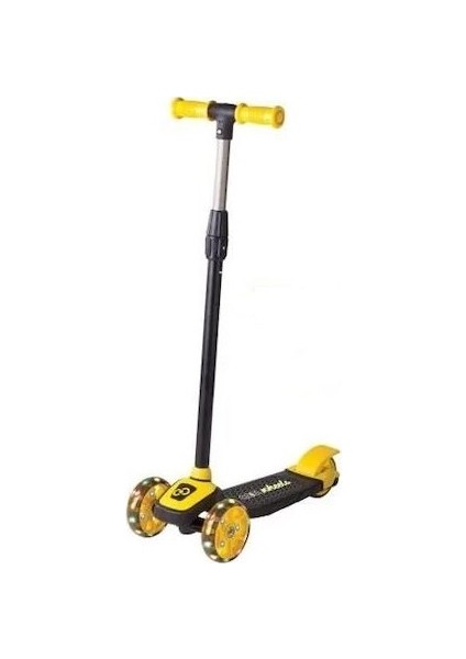 Tekerlekli Kasklı Twist Scooter Sarı