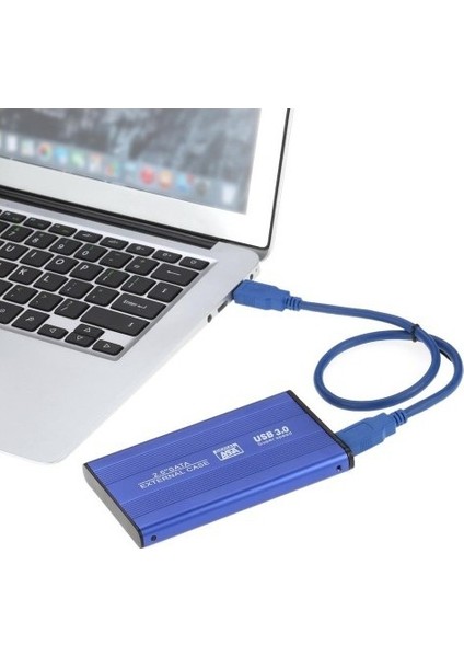 USB 2.5" Harici HDD Kutusu USB 3.0 Alüminyum Mavi
