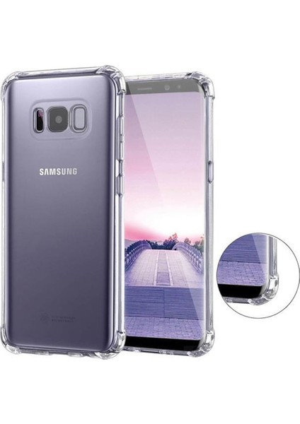 Samsung Galaxy S8 Plus Şeffaf Airbag Antishock Silikon Kılıf