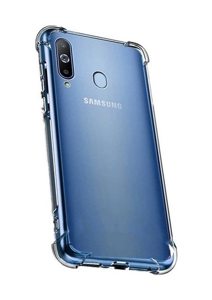 Samsung Galaxy A20S Şeffaf Airbag Antishock Silikon Kılıf
