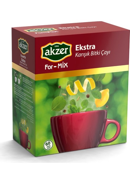 Akzer For-mix Ekstra çay 60 lı