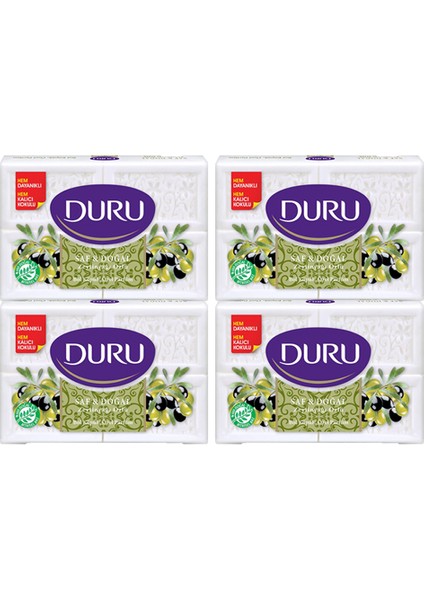 Saf & Doğal Kalıp Sabun Zeytinyağlı 4 x 150 600 gr 4 Adet