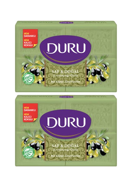 Saf & Doğal Yeşil Zeytinyağlı Sabun 600 gr 2 Adet