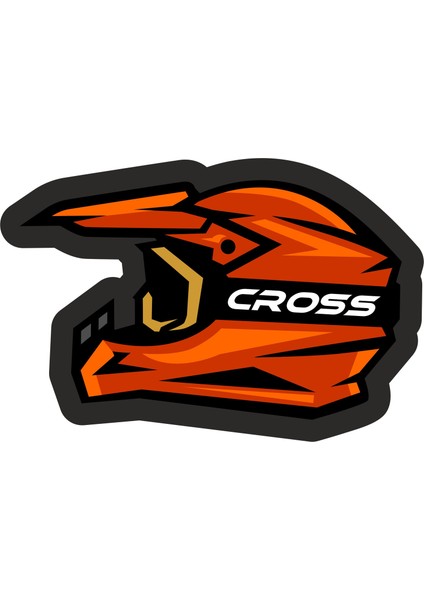 Cross Kask Sticker 00021