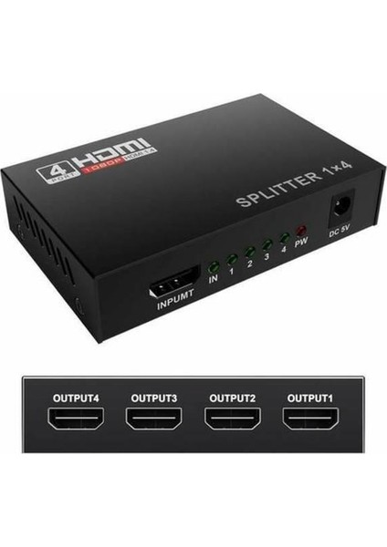 4port Full Hd 4K 1x4 HDMI Splitter