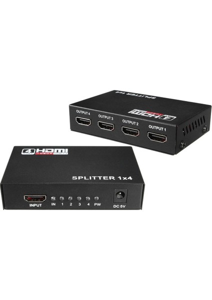 4port Full Hd 4K 1x4 HDMI Splitter