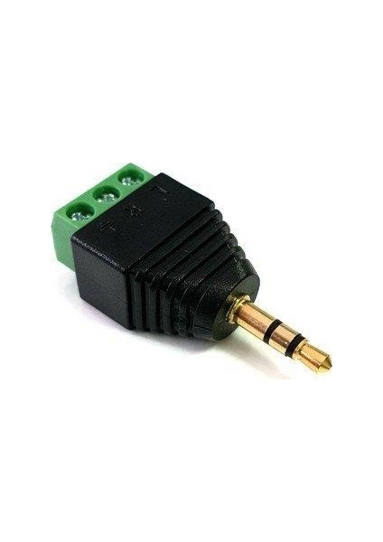 3.5mm Klemensli Stereo Jak Fiş - 1ADET