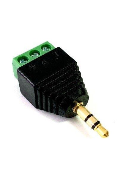 3.5mm Klemensli Stereo Jak Fiş - 1ADET