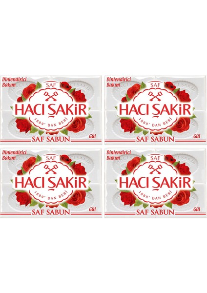 Saf Sabun Gül 600 gr 4 Adet