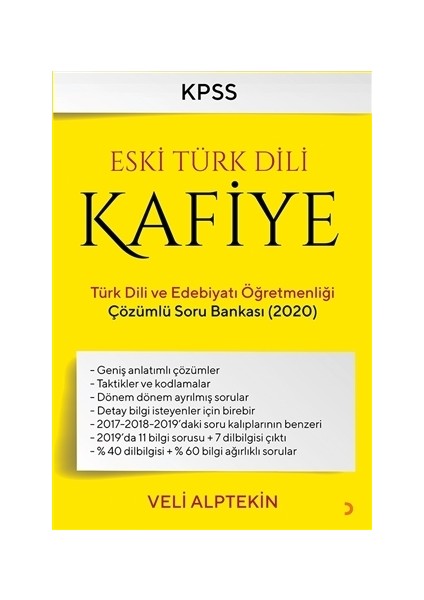 Eski Türk Dili Kafiye Türk Dili Ve Edebiyat Öğretmenliği Çözümlü Soru Bankası 2020 - Veli Alptekin