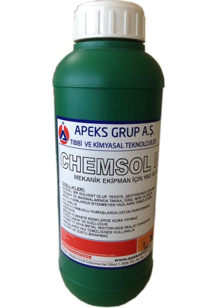 Makine Parçaları İçin Yağ ve Kir Sökücü Chemsol Material 1 kg