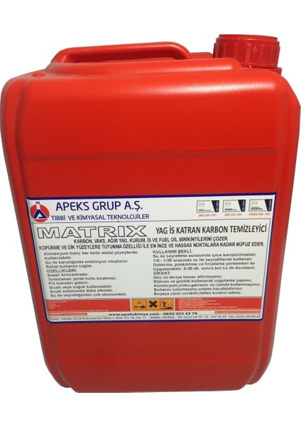 Ağır Yağ Kurum Katran ve Karbon Sökücü Matrix 10 kg