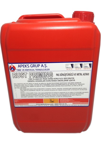 Pas Dönüştürücü Metal Astarı Rust Priming 10 kg