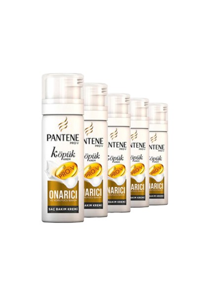 Onarıcı ve Koruyucu Köpük Saç Bakım Kremi 50 ml 5 Adet