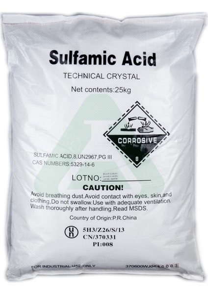 Sülfamik Asit H3No3S 25 kg