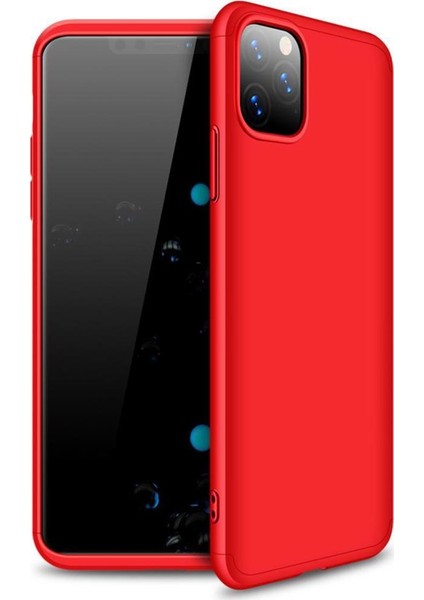 Apple iPhone 11 Pro Kılıf Zore 360 Tam Koruma 3 Parça Ays Kapak Kırmızı