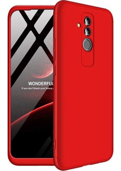 Huawei Mate 20 Lite Kılıf Zore 360 Tam Koruma 3 Parça Ays Kapak Kırmızı
