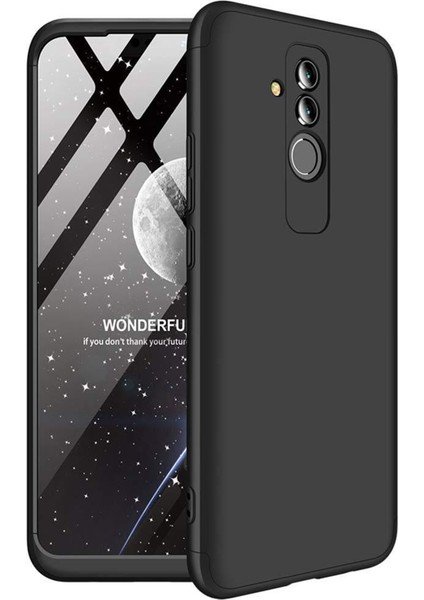 Huawei Mate 20 Lite Kılıf Zore 360 Tam Koruma 3 Parça Ays Kapak Siyah