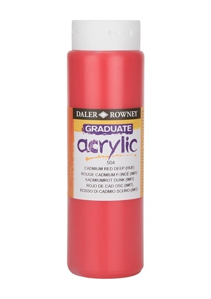 Graduate Akrilik Boya 500 ml 504 Cadmium Red Deep Hue