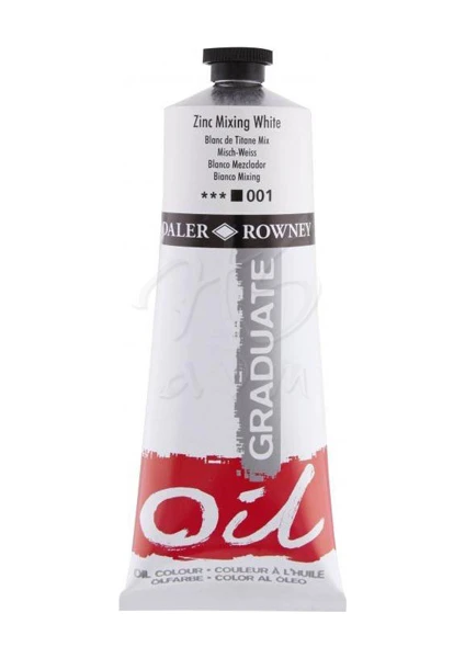 Daler Rowney Graduate Yağlı Boya 200 ml 001 Zinc Mixing White