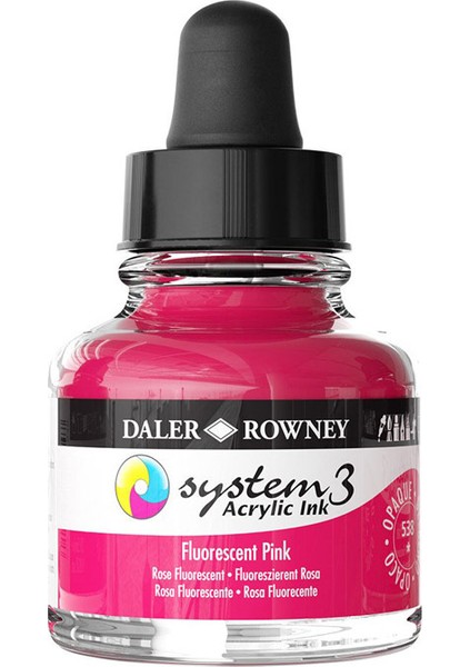 Dr System 3 Akrilik Mürekkep 29.5 ml 538 Fluorescent Pink