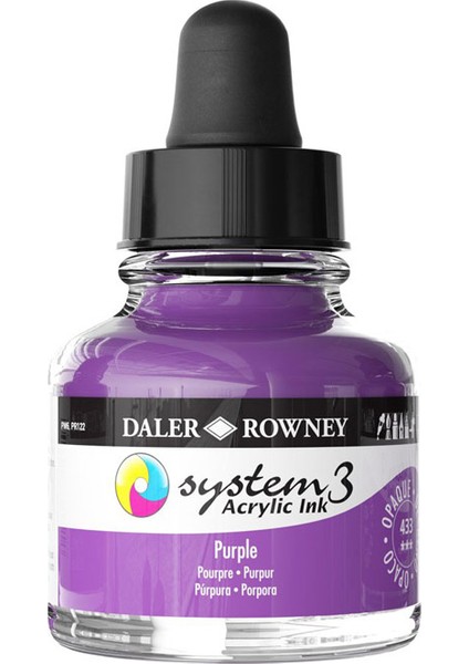 Daler Rowney System 3 Akrilik Mürekkep 29.5 ml 433 Purple