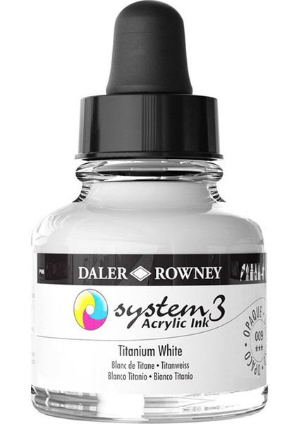 System 3 Akrilik Mürekkep 29.5 ml 009 Titanium White
