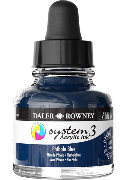 Daler Rowney System 3 Akrilik Mürekkep 29.5 ml 142 Phthalo Blue