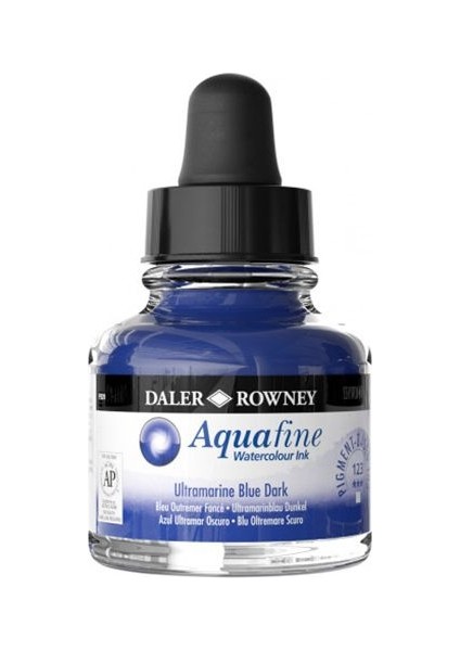 Dr Aquafine Watercolour Ink 29.5 ml 123 Ultramarine Blue Dark