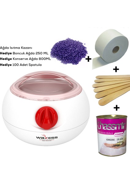 Ağda Kazanı + Boncuk + Konserve Ağda + Ağda Bezi + Spatula