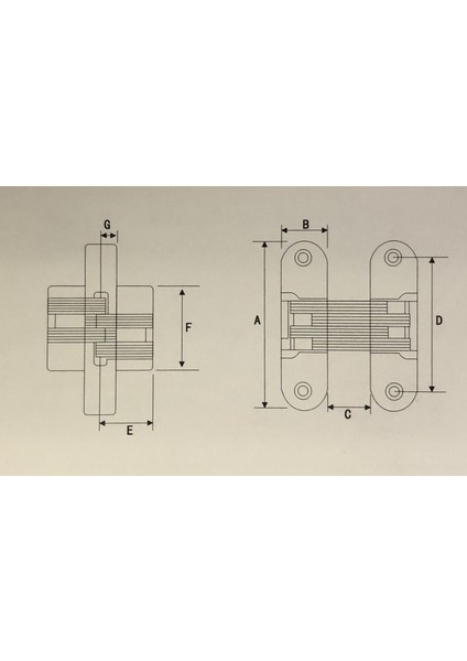 Akordiyon Menteşe Saten 45 mm modelleri