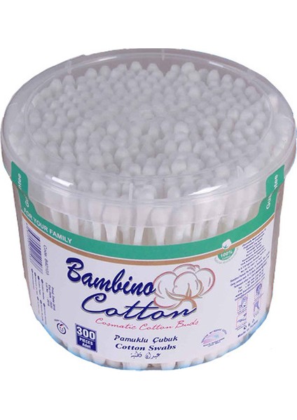 Kulak Temizleme Çubuğu Bambino Cotton 300LÜ