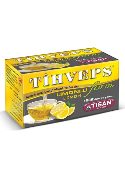 Tihveps Limonlu Form Çayı 20 Poşet