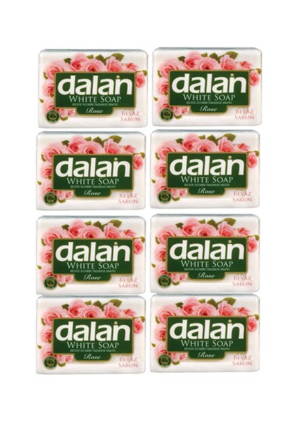 Beyaz Sabun Gül 4 Adet 600 gr 8 Adet