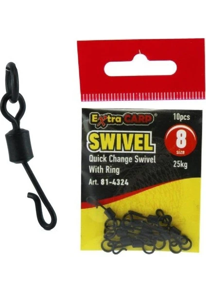 Extra Carp Quıck Change Swıvels Wıth Rıng 10Pcs