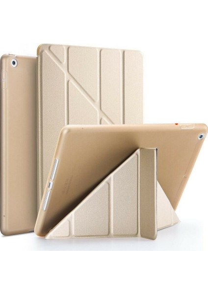 iPad Mini 5 A2133 A2124 A2126 A2125 Kılıf Smart Cover Y Standlı Uyku Modlu 7.9" Altın
