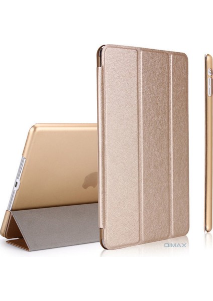 iPad 5. Nesil 9.7" A1822 A1823 Kılıf Renkli Standlı Uyku Modlu Smart Cover Altın