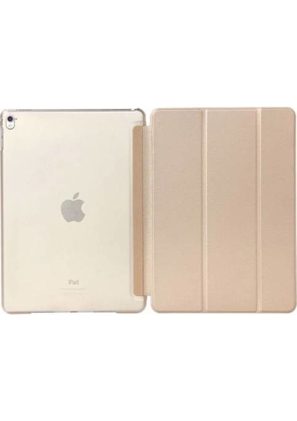 iPad 5. Nesil 9.7" A1822 A1823 Kılıf Renkli Standlı Uyku Modlu Smart Cover Altın