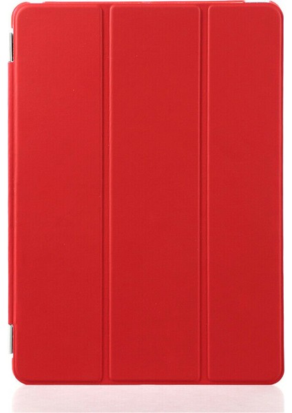 iPad 6. Nesil 9.7" A1893 A1954 Kılıf Renkli Standlı Uyku Modlu Smart Cover Kırmızı
