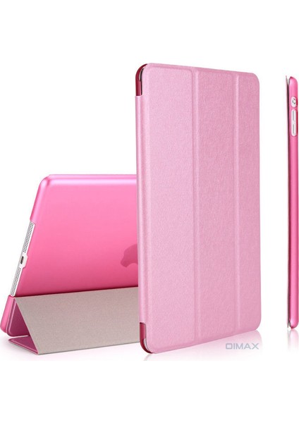 iPad Air 9.7" A1474 A1475 A1476 Kılıf Renkli Standlı Uyku Modlu Smart Cover Pembe